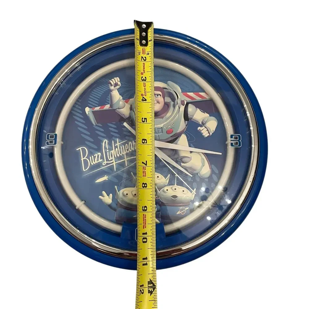 Toy Story Buzz Lightyear Alien Wall Clock Blue Works Disney Pixar NO Neon READ